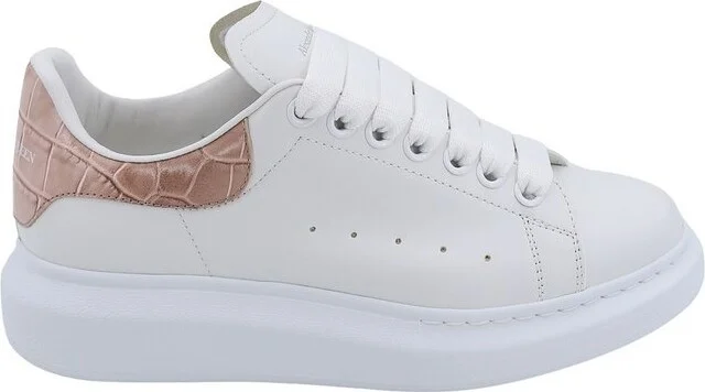 Alexander McQueen Almond-Toe Lace-Up Sneakers