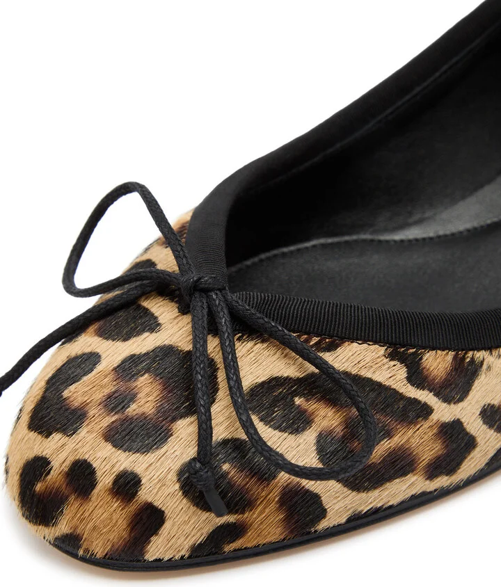 Alexander Mcqueen Armadillo 20 Leopard-print Calf Hair Ballet Pumps - Image 4