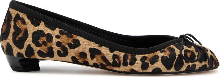 Alexander Mcqueen Armadillo 20 Leopard-print Calf Hair Ballet Pumps