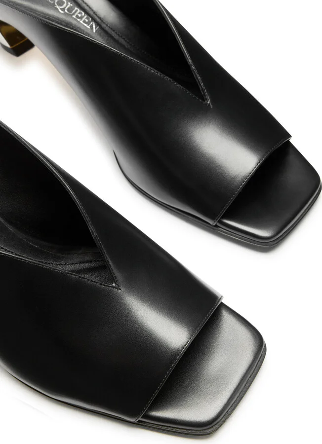 Alexander Mcqueen Armadillo 55 Leather Mule - Image 3