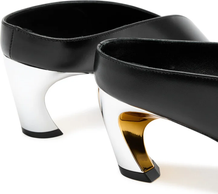 Alexander Mcqueen Armadillo 55 Leather Mule - Image 4