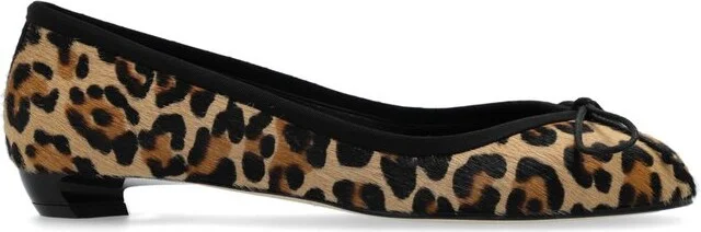 Alexander McQueen Armadillo Leopard Printed Ballet Flat