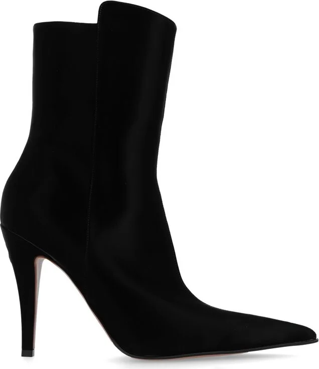 Alexander McQueen Birdee Pointed-Toe Ankle Boots