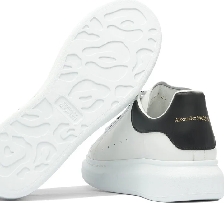 Alexander McQueen Black And White Leather Sneakers - Image 5
