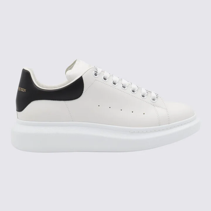 Alexander McQueen Black And White Leather Sneakers