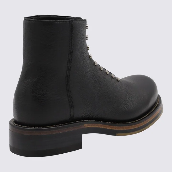 Alexander McQueen Black Leather Boots - Image 3
