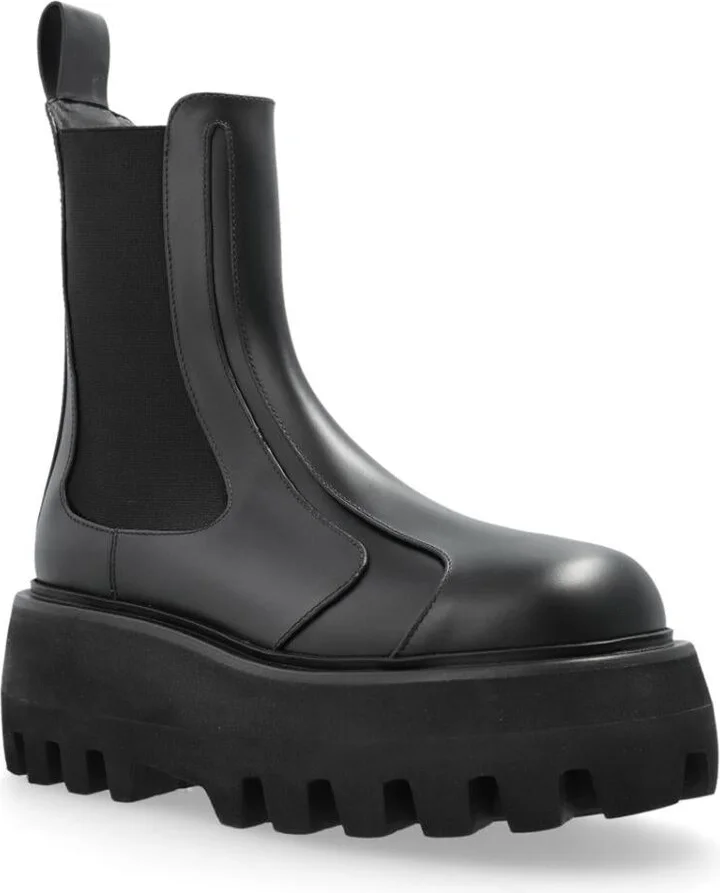 Alexander McQueen Black Leather Chelsea Boots - Image 2