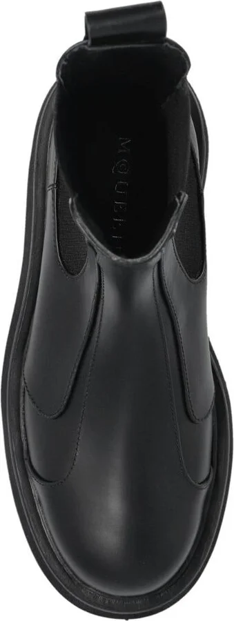 Alexander McQueen Black Leather Chelsea Boots - Image 3
