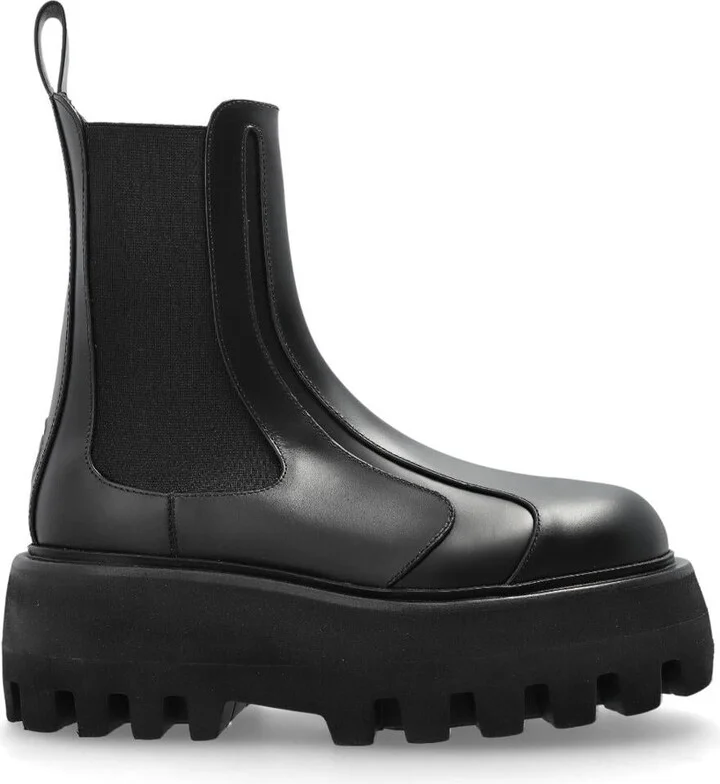 Alexander McQueen Black Leather Chelsea Boots