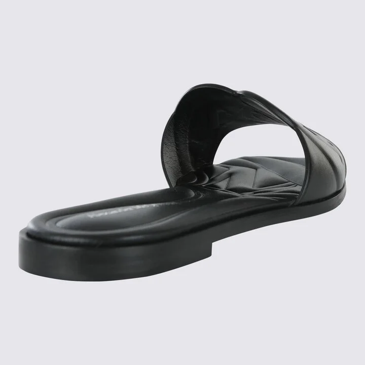Alexander McQueen Black Leather Flats - Image 2