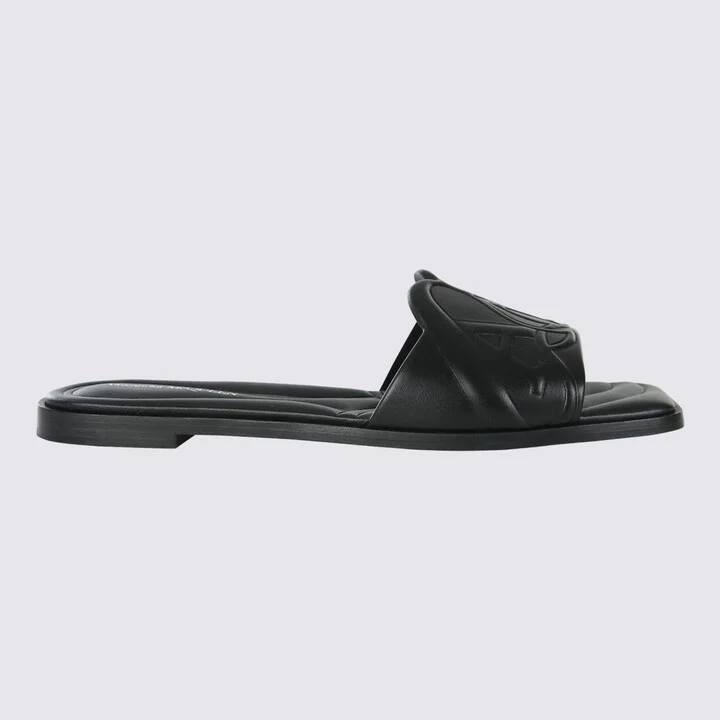 Alexander McQueen Black Leather Flats