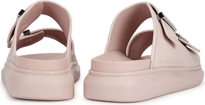Alexander Mcqueen Black Rubber Sliders - Image 3