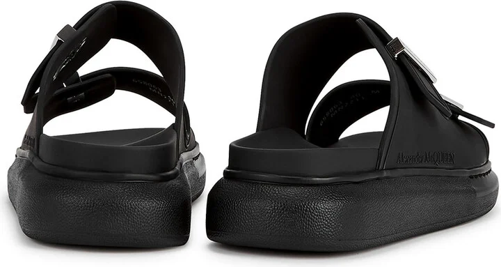 Alexander Mcqueen Black Rubber Sliders - Image 8
