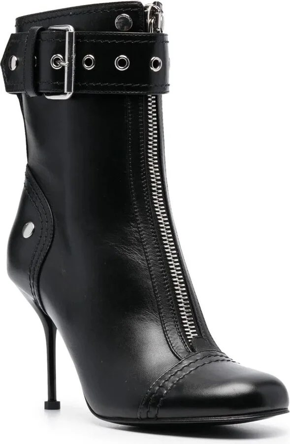 Alexander McQueen Buckle Ankle Boots - Image 2