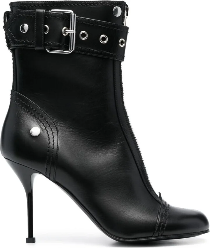 Alexander McQueen Buckle Ankle Boots
