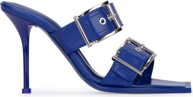 Alexander McQueen Buckle Detailed Heeled Sandals