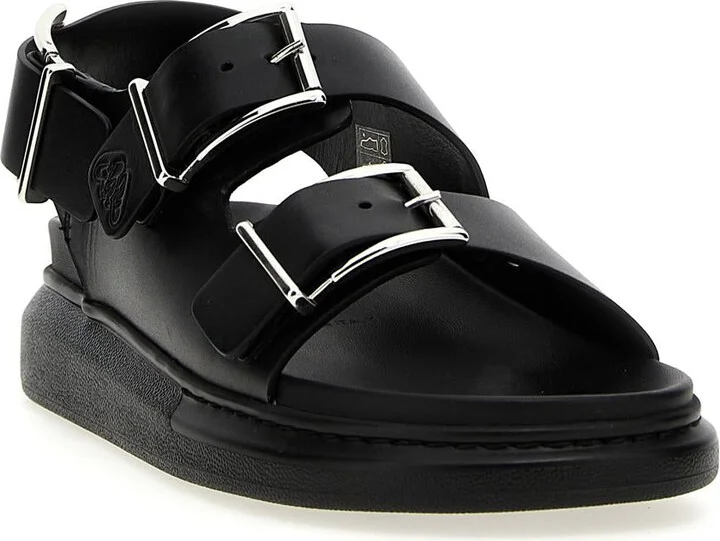 Alexander McQueen Buckle Leather Sandals - Image 2