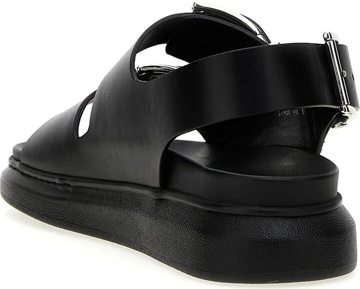 Alexander McQueen Buckle Leather Sandals - Image 3