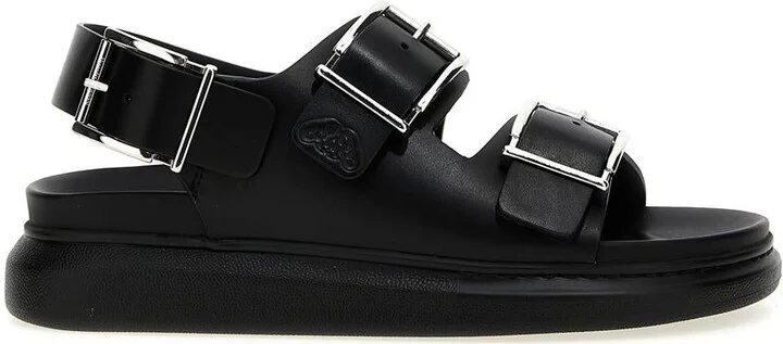 Alexander McQueen Buckle Leather Sandals