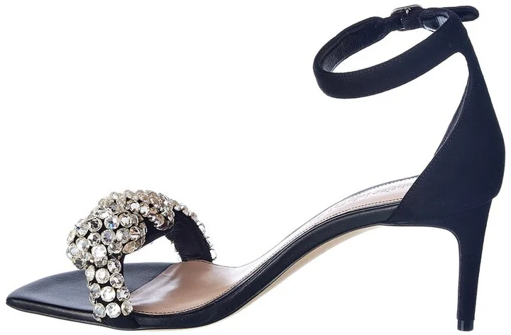 Alexander Mcqueen Crystal Embellished Suede Sandal - Image 2
