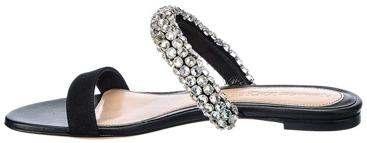 Alexander Mcqueen Crystal Suede Sandal - Image 2