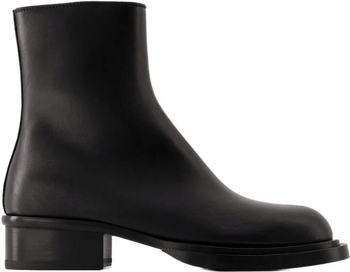 Alexander McQueen Cuban Stack Ankle Boots