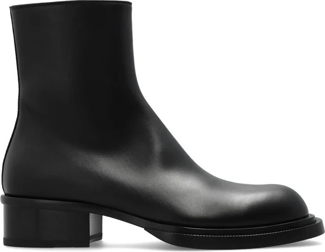 Alexander McQueen Cuban Stack Ankle Boots
