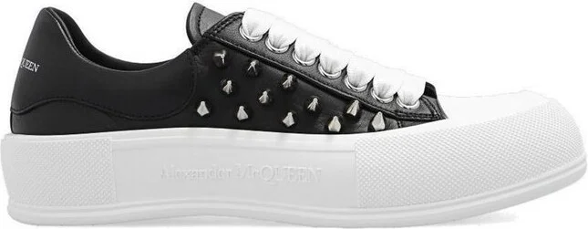Alexander McQueen Deck Spike-Stud Lace-Up Sneakers