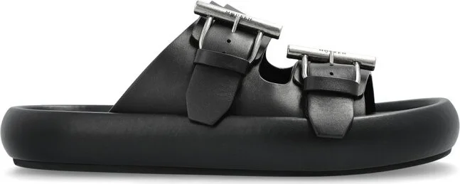 Alexander McQueen Double Buckle Slip-On Slides
