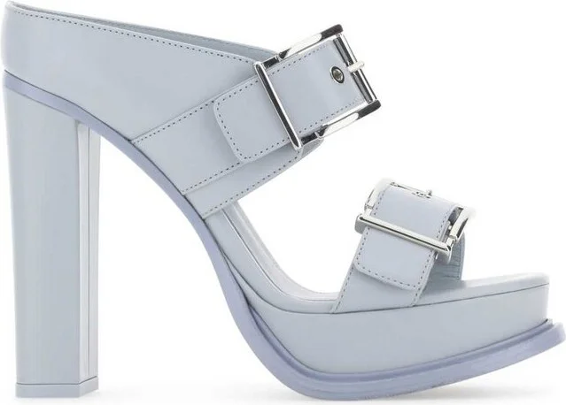 Alexander McQueen Double Buckled Platform Sandals