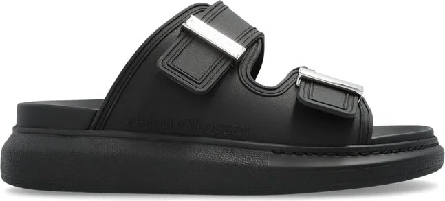 Alexander McQueen Double Strap Slip-On Sandals