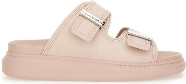 Alexander McQueen Double Strap Slip-On Sandals