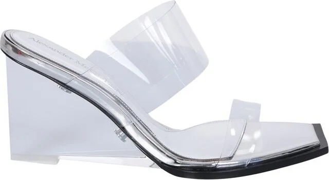 Alexander McQueen Double Strap Wedge Sandals