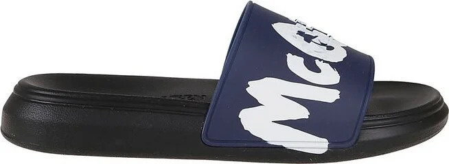 Alexander McQueen Graffiti Logo Printed Slides