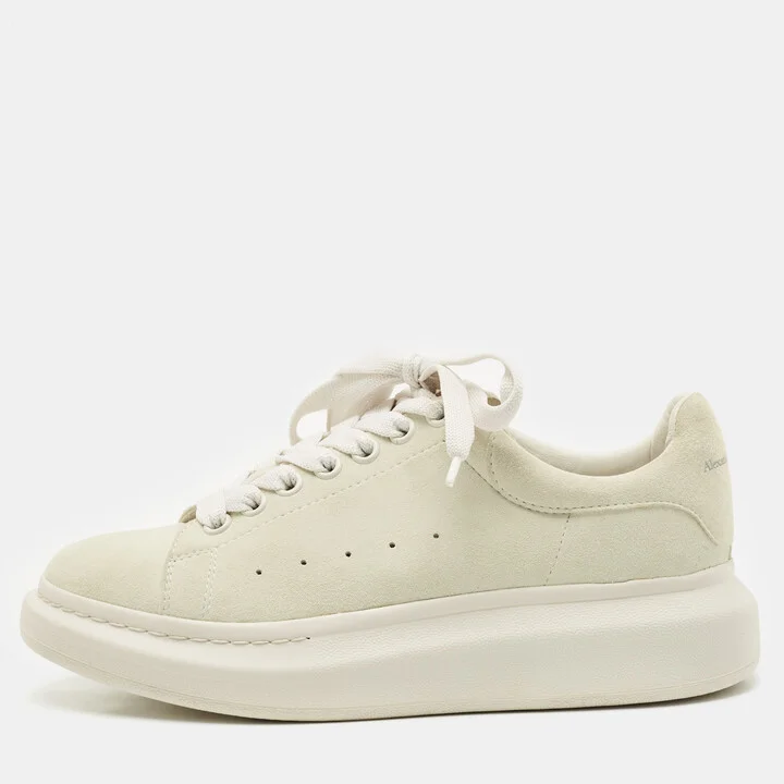 Alexander McQueen Grey Suede Oversized Sneakers Size 40