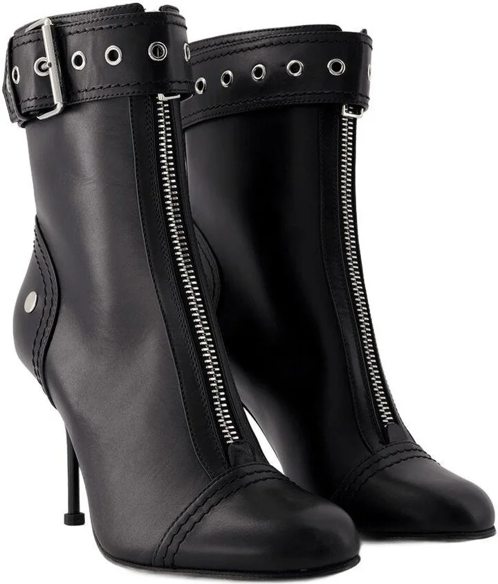 Alexander McQueen High-Heeled Ankle Boots - Image 2