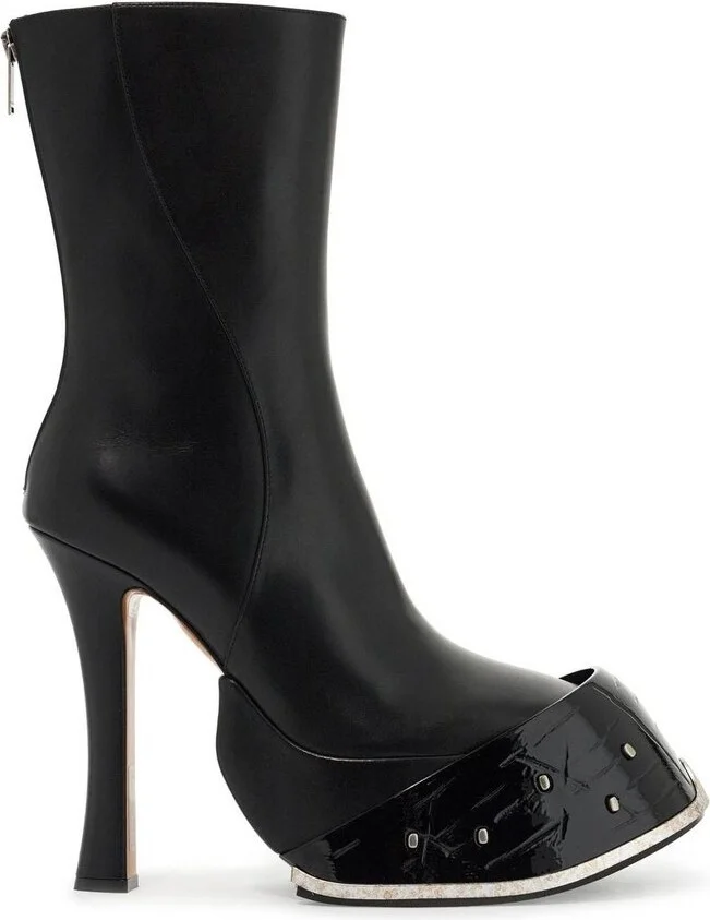 Alexander McQueen Hoof Zip-Detailed Platform Boots