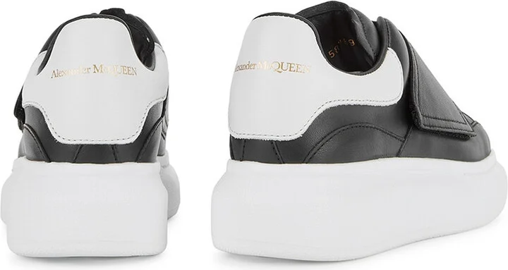 Alexander Mcqueen Kids Oversized Black Leather Sneakers - Image 3