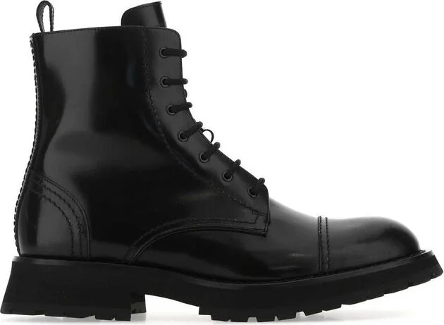 Alexander McQueen Lace-Up Ankle Boots