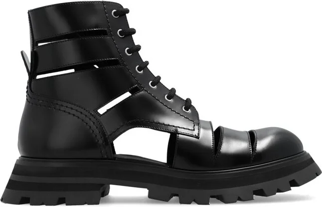 Alexander McQueen Lace-Up Ankle Boots