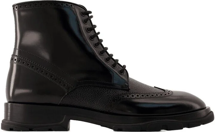Alexander McQueen Laced Ankle Boots