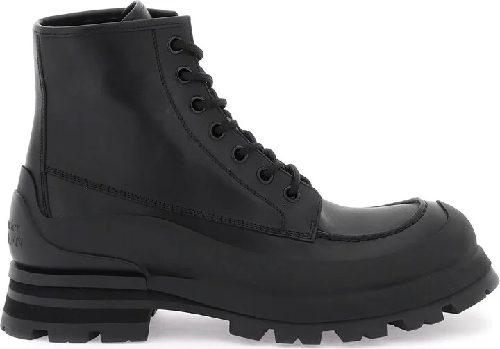 ALEXANDER MCQUEEN leather ankle boots