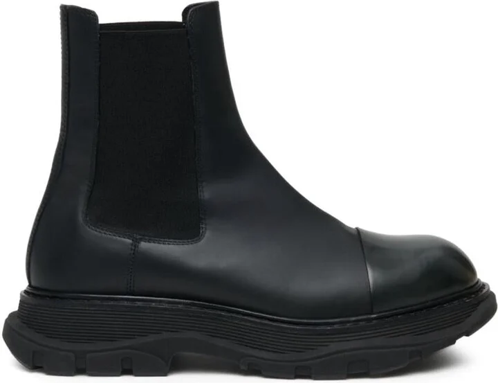 Alexander McQueen Leather Chelsea Boots