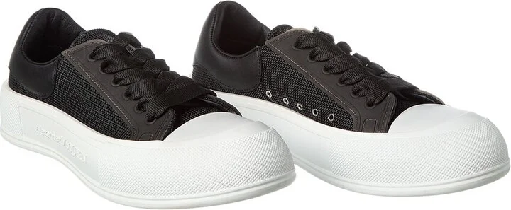 Alexander Mcqueen Leather-Trim Sneaker (Authentic Pre-Loved)