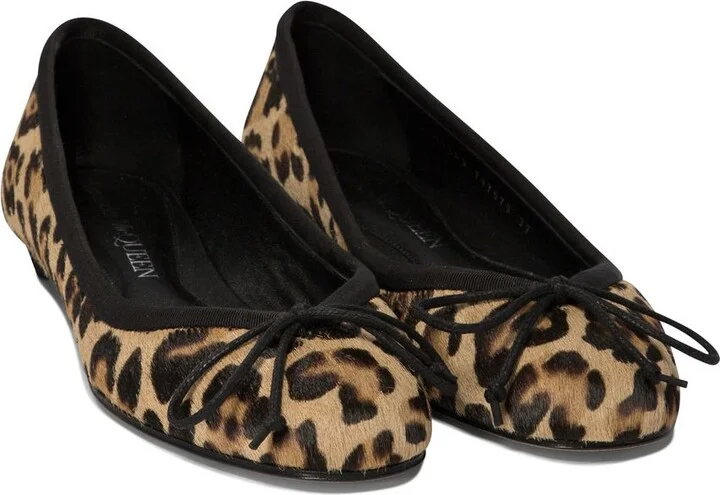 Alexander McQueen Leopard Armadillo Ballerinas - Image 2