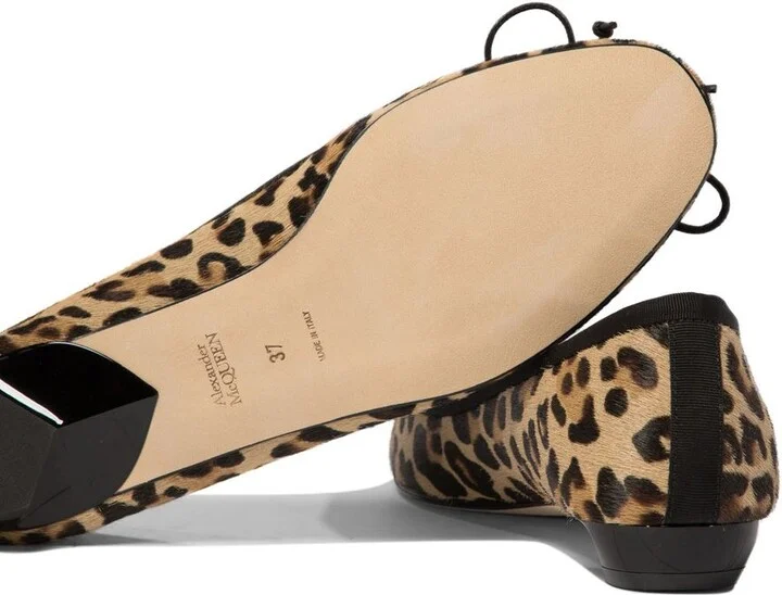 Alexander McQueen Leopard Armadillo Ballerinas - Image 5