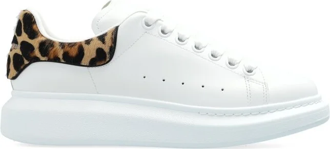 Alexander McQueen Leopard Detailed Lace-Up Sneakers
