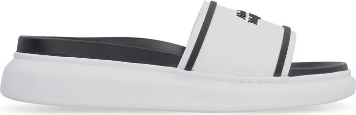 Alexander McQueen Logo Detail Rubber Slides