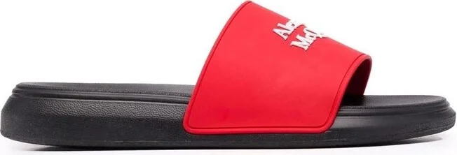 Alexander McQueen Logo Embossed Slides