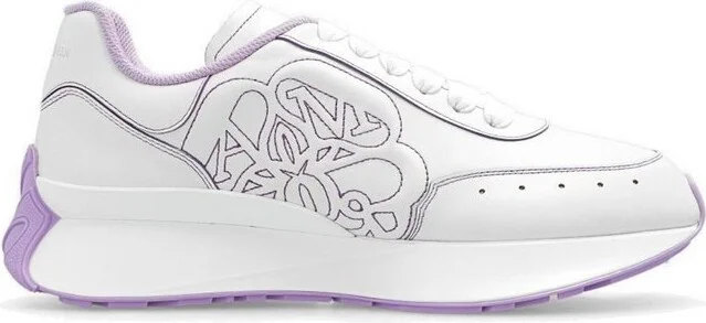 Alexander McQueen Logo Embroidered Lace-Up Sneakers
